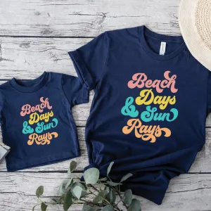 Beach Days & Sun Rays Family Matching T-Shirts mens dad clothes online