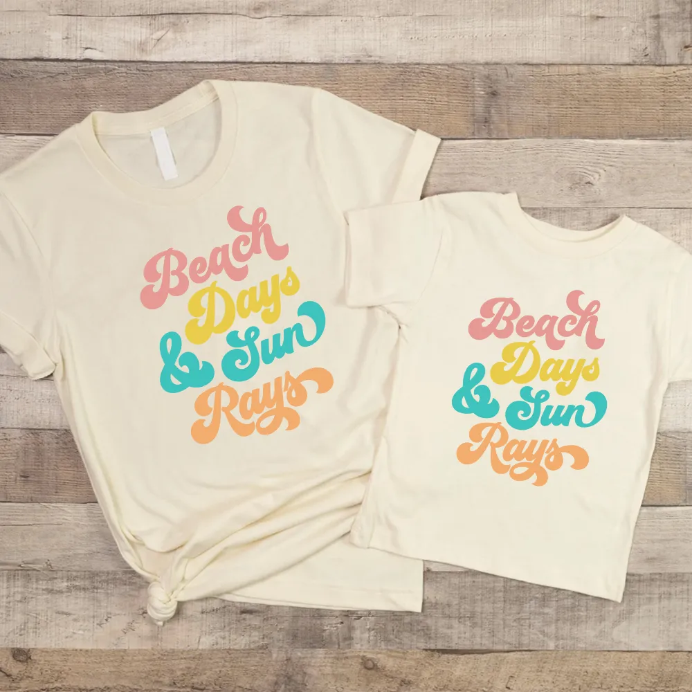 Beach Days & Sun Rays Family Matching T-Shirts maternity wear outlet