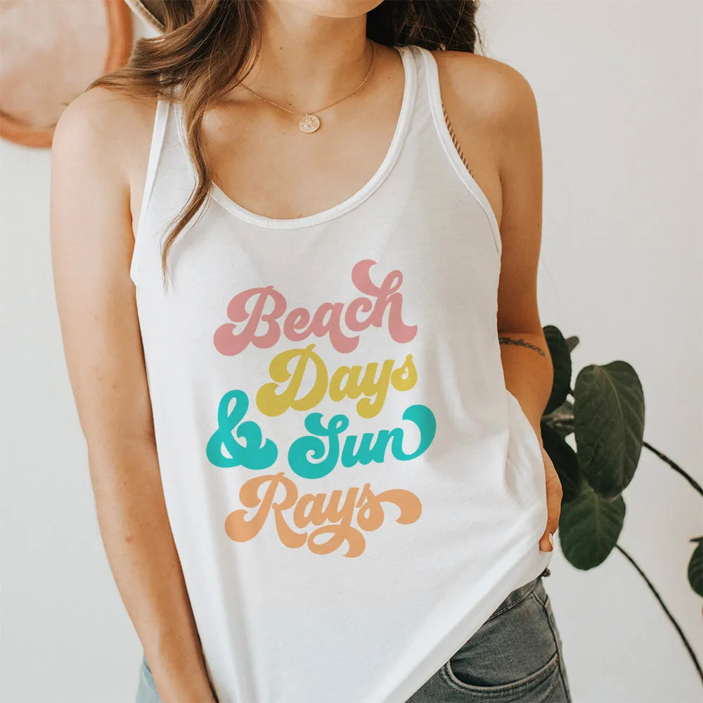 Beach Days & Sun Rays White Flowy Tank maternity dresses promo