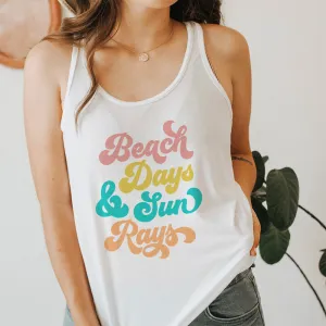 Beach Days & Sun Rays White Flowy Tank maternity dresses promo