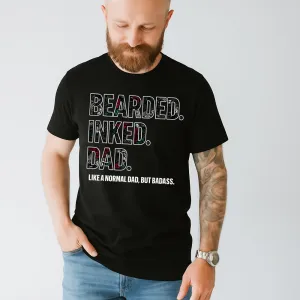Bearded Inked Dad T-Shirt dad hats promo code