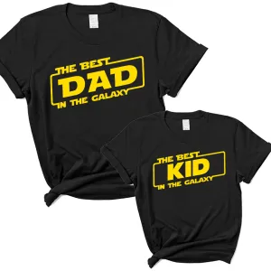 Best Dad & Kid Star Galaxy Matching Black T-Shirts mens dad clothes online