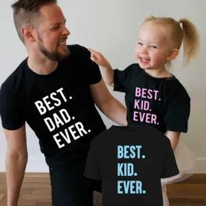 Best Dad Ever Matching Black T-Shirts (MRK X) dads clothes cheap