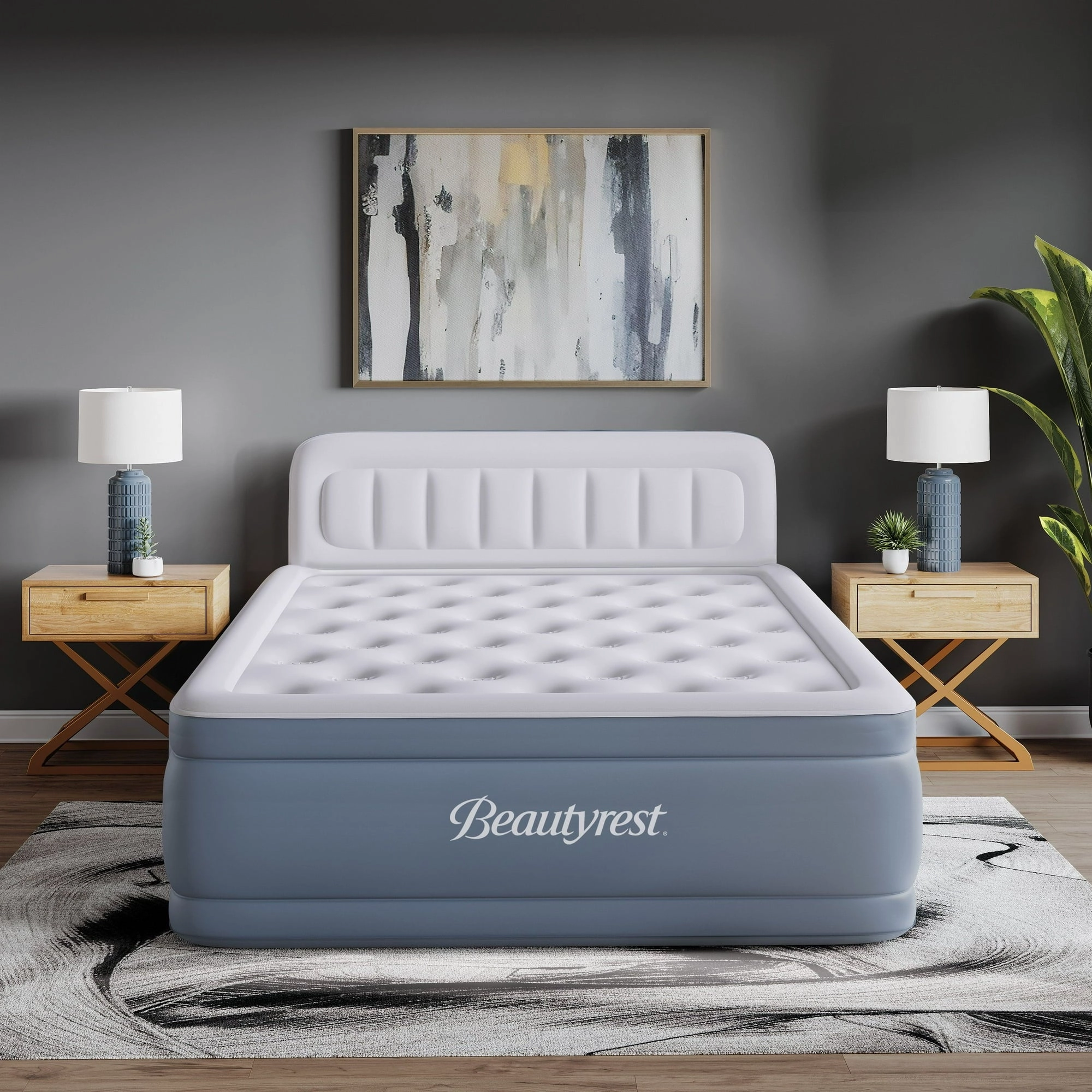 The Latest Beautyrest MM11517QN Headboard Luxarest 24" Queen Size Raised Air Mattress with Built-in Pump get 74% discount sale, all these Items are in stock, fast delivery and best service.