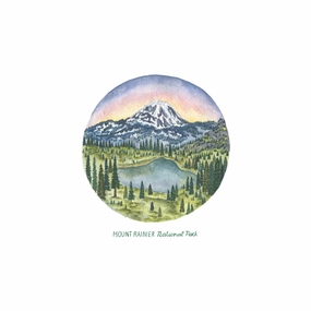 Stylish and fashionable Best Place For Cheap Erin Vaughan 2022 National Park Print Mt Rainier Cir With Cheap Price , free shipping worldwide for you. Just do it!