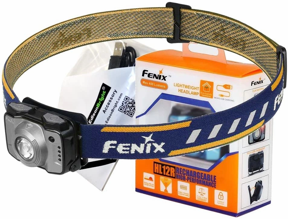 Purchase our Fenix HL12R USB rechargeable 400 lumen CREE LED headlamp with EdisonBright USB charging cable , retail online with cheap Items with big discount, authentic quality and best services!