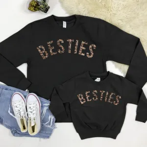 Besties Leopard Matching Sweatshirts (MRK X) nursing tops best deals