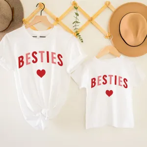 Besties Love Hearts Mum & Kid Matching T-Shirts maternity leggings online