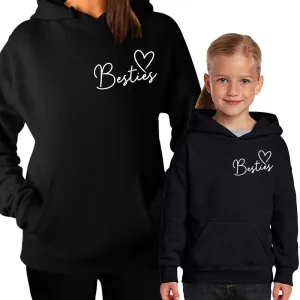 Besties Mini Logo Mum & Kid Matching Hoodies (MRK X) baby bump outfits discount