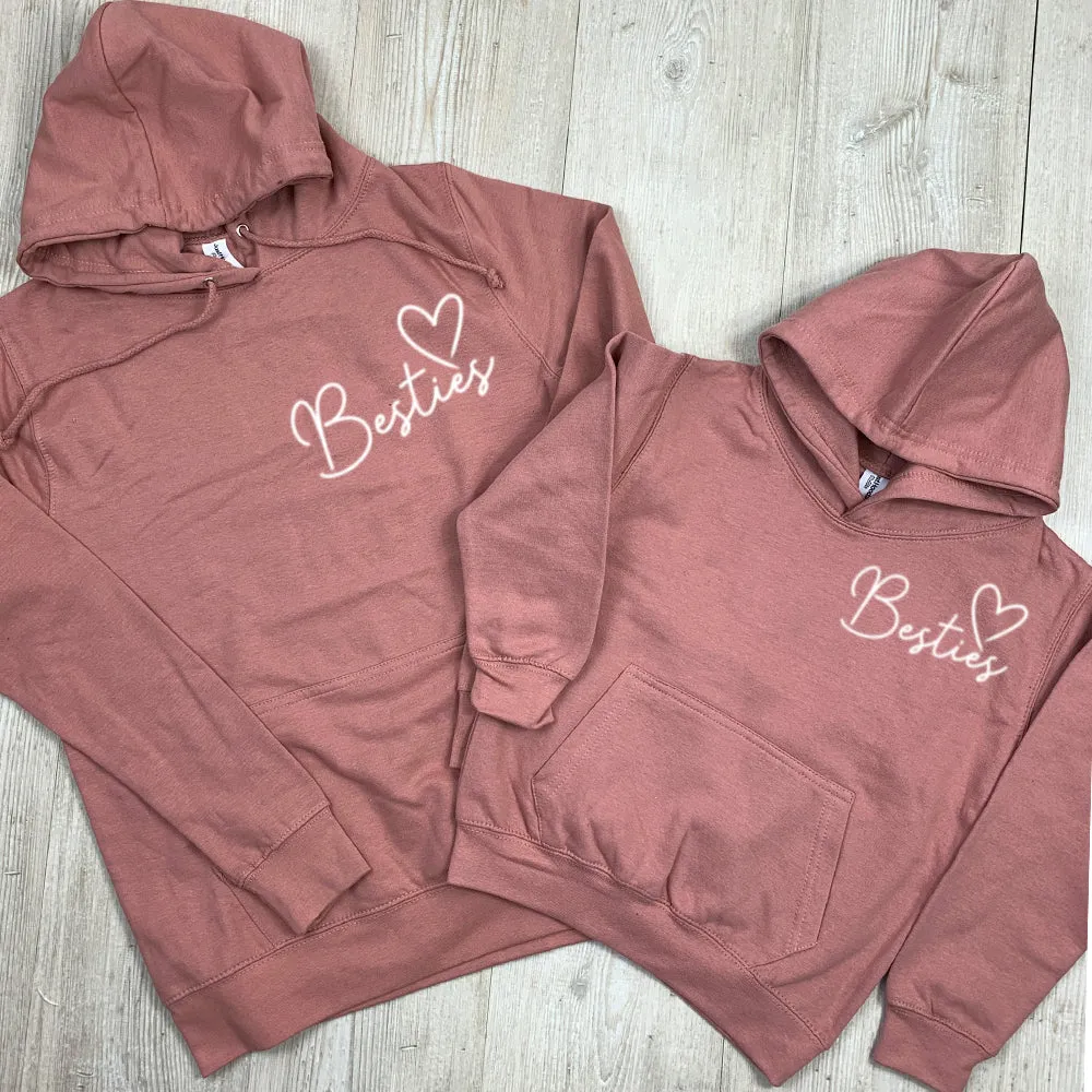 Besties Mini Logo Mum & Kid Matching Hoodies (MRK X) nursing tops best deals