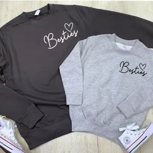 Besties Mini Logo Mum & Kid Matching Sweaters (MRK X) nursing tops best deals