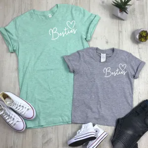 Besties Mini Logo Mum & Kid Matching Tees (MRK X) maternity leggings online