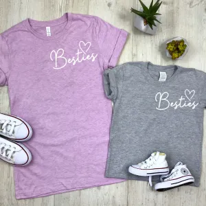Besties Mini Logo Mum & Kid Matching Tees (MRK X) maternity leggings online