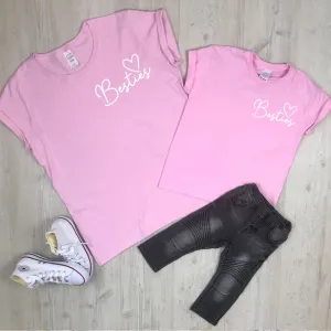 Besties Mini Logo Mum & Kid Matching Tees (MRK X) nursing tops best deals