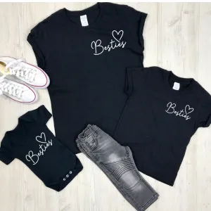 Besties Mini Logo Mum & Kid Matching Tees/Vests (MRK X) mum blouses clearance