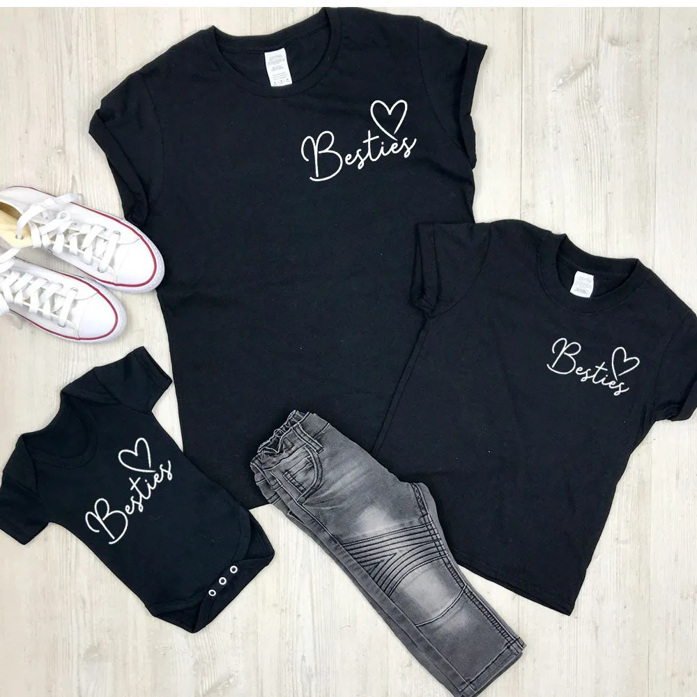Besties Mini Logo Mum & Kid Matching Tees/Vests (MRK X) mum blouses clearance