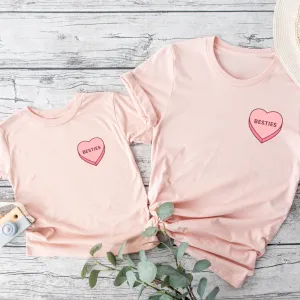 Besties Sweet Hearts Matching T-Shirts maternity leggings online