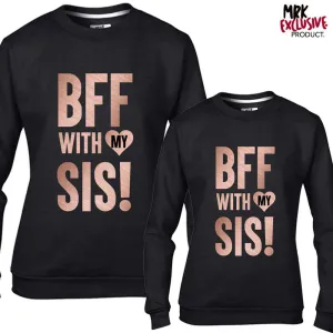 BFF With My Sis Black/Rose Gold Sweaters (MRK X) girls dresses outlet
