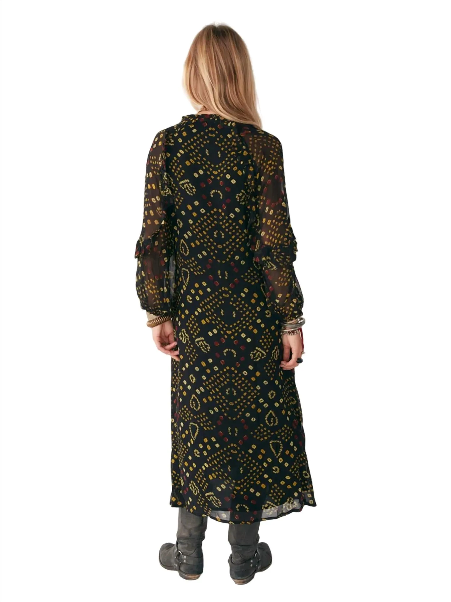 Bianca Dress In Space Oddity/black Magma