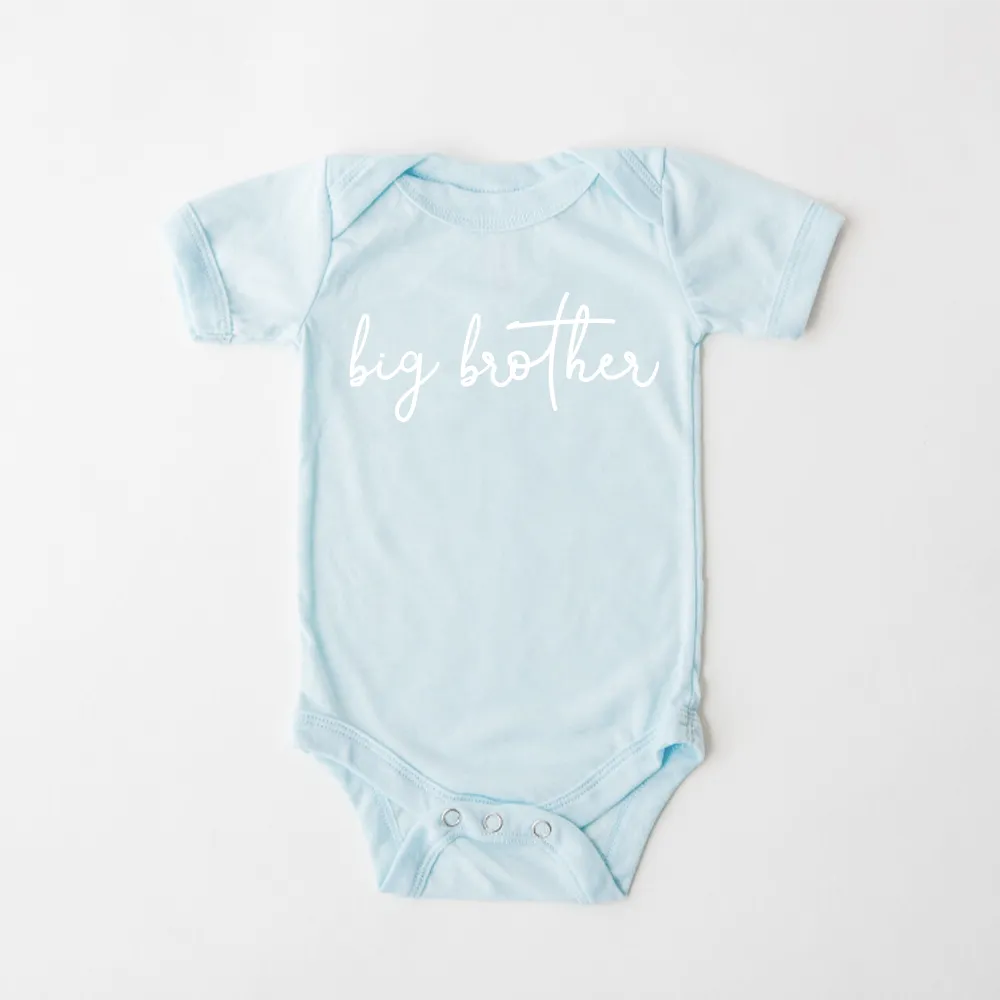 Big & Little Siblings Script Baby Bodysuits cheap baby clothes online