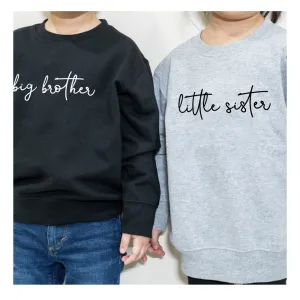 Big & Little Siblings Script Kids Sweatshirts girls skirts clearance