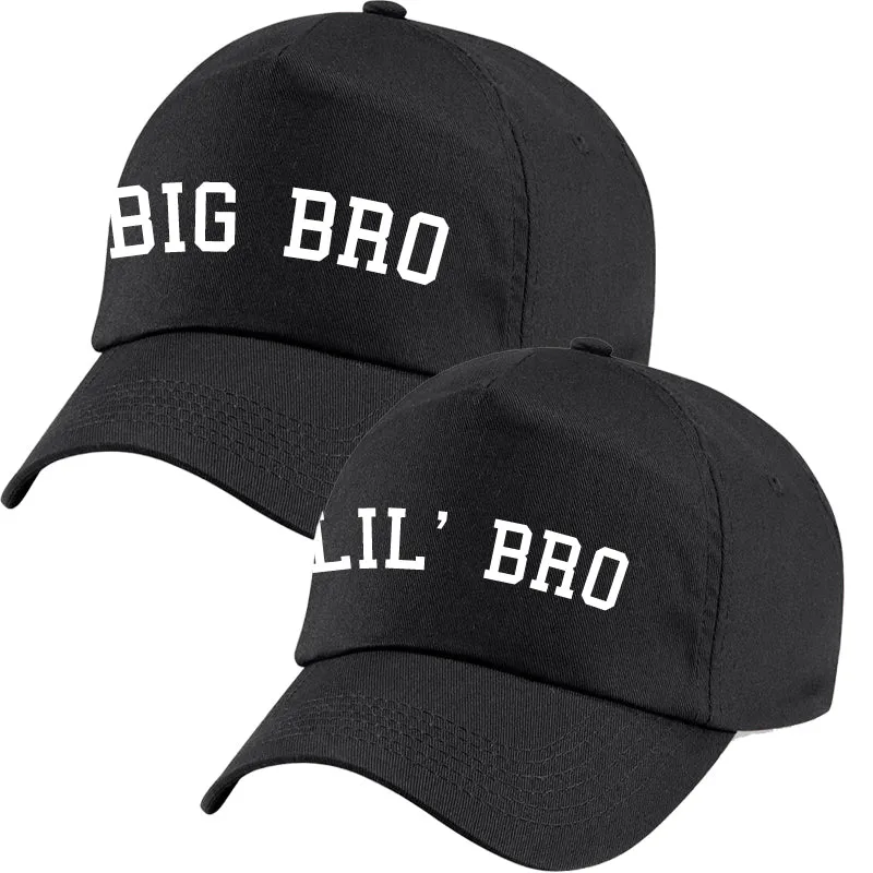 Big Bro & Lil' Bro College Matching Kids Caps Black boys outfits online store