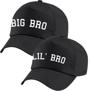 Big Bro & Lil' Bro College Matching Kids Caps Black boys outfits online store