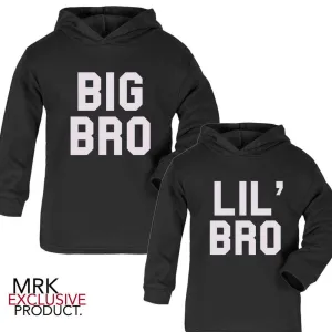 Big Bro/Lil' Bro Matching Black Hoodies (1-13 Years) (MRK X) boys outfits online store