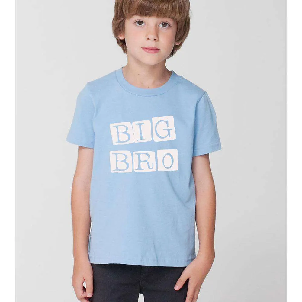Big Bro/Lil' Bro Stamp Matching Sky Blue Tee & Bodysuit (MRK X)