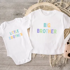 Big Brother & Little Brother Pastel Matching T-Shirt/Baby Vest cheap baby clothes online