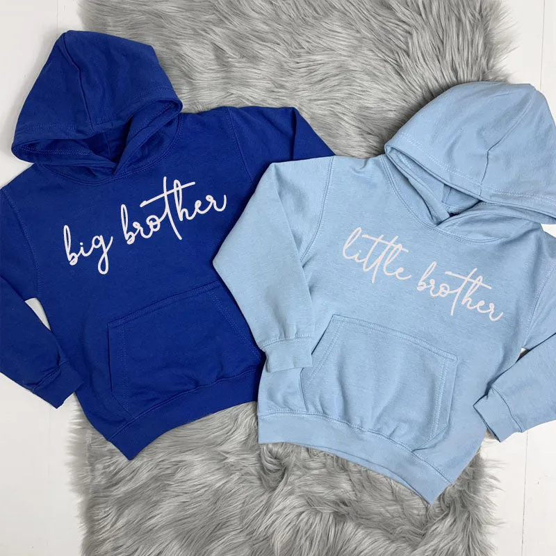 Big Brother/Little Brother Matching Script Hoodies (MRK X) boys outfits online store