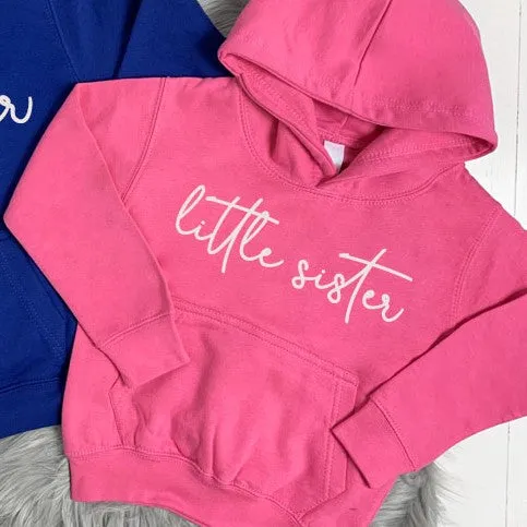 Big Brother/Little Sister Matching Script Hoodies (MRK X)