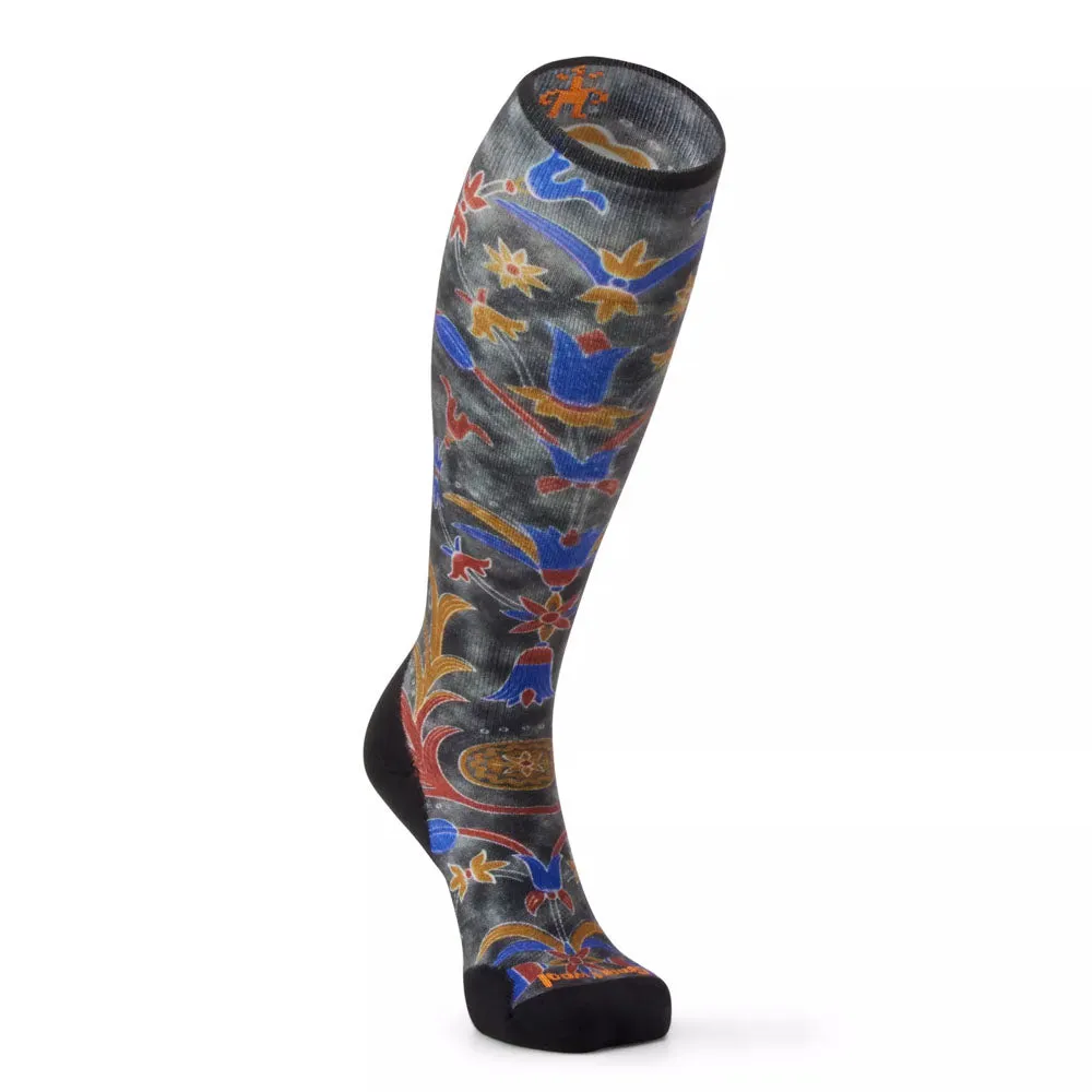 Supply Smartwool  Ski Targeted Cushion Royal Floral Print OTC Womens Ski Sock , cheapest price and newest styles!