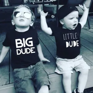Big Dude & Little Dude Brother Matching T-Shirts (MRK X) boys outfits online store