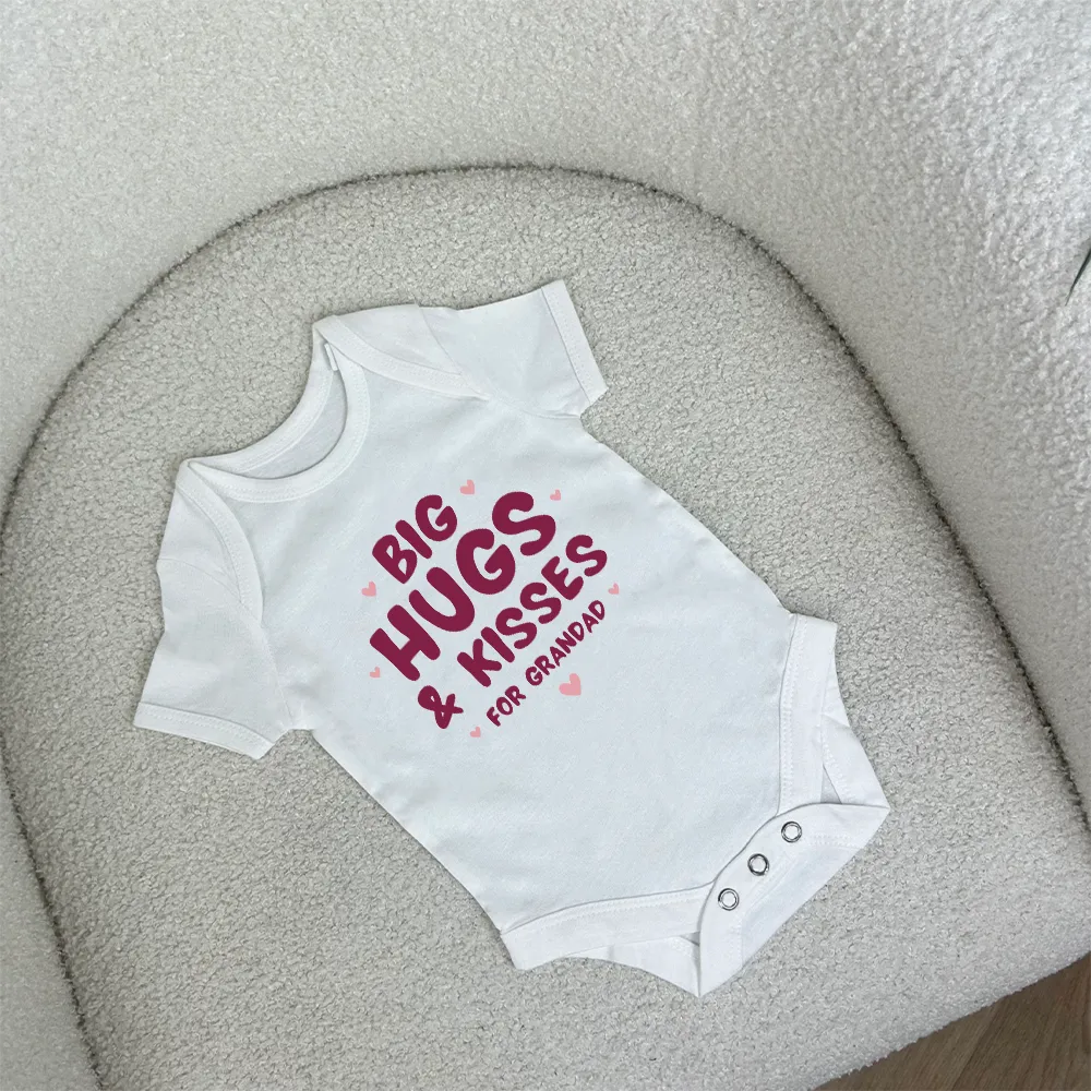 Big Hugs & Kisses Baby Vest cheap baby clothes online