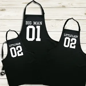 Big Man & Little Man/Lady Matching Aprons (MRK X) dads clothes cheap