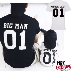 Big Man, Middle Lady, Little Man Matching Tees (MRK X) dad hats promo code