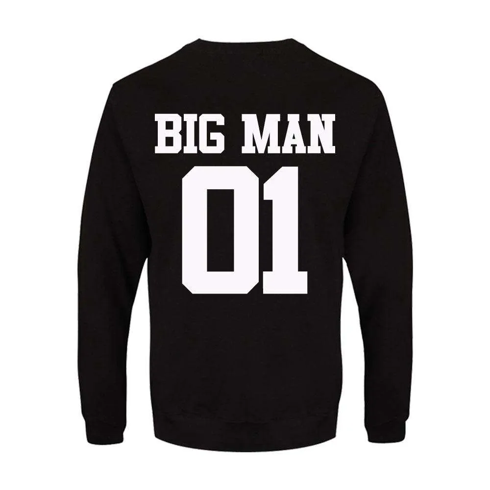 Big Man/Little Man Dad & Son Matching Black Sweatshirts (MRK X)