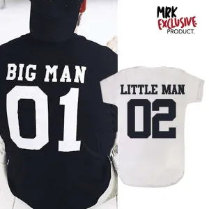 Big Man/Little Man Dad & Son Matching Tee & Bodysuit (MRK X) daddy outfits clearance