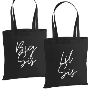 Big Sis & Li' Sis Matching Black Tote Bag Set (2 Pack) maternity wear outlet