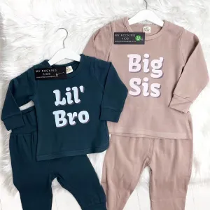 Big Sis & Lil' Bro Vivid Logo 2 Piece Tracksuit Sets girls dresses outlet