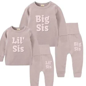 Big Sis & Little Sis Vivid Logo 2 Piece Dust Pink Tracksuit Sets girls dresses outlet
