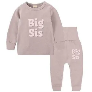 Big Sis Vivid Logo 2 Piece Dust Pink Tracksuit Set girls dresses outlet