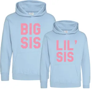 Big Sis/Lil' Sis Matching Baby Blue Hoodies girls dresses outlet
