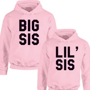 Big Sis/Lil' Sis Matching Pastel Pink Hoodies (1-13 Years) (MRK X) girls dresses outlet