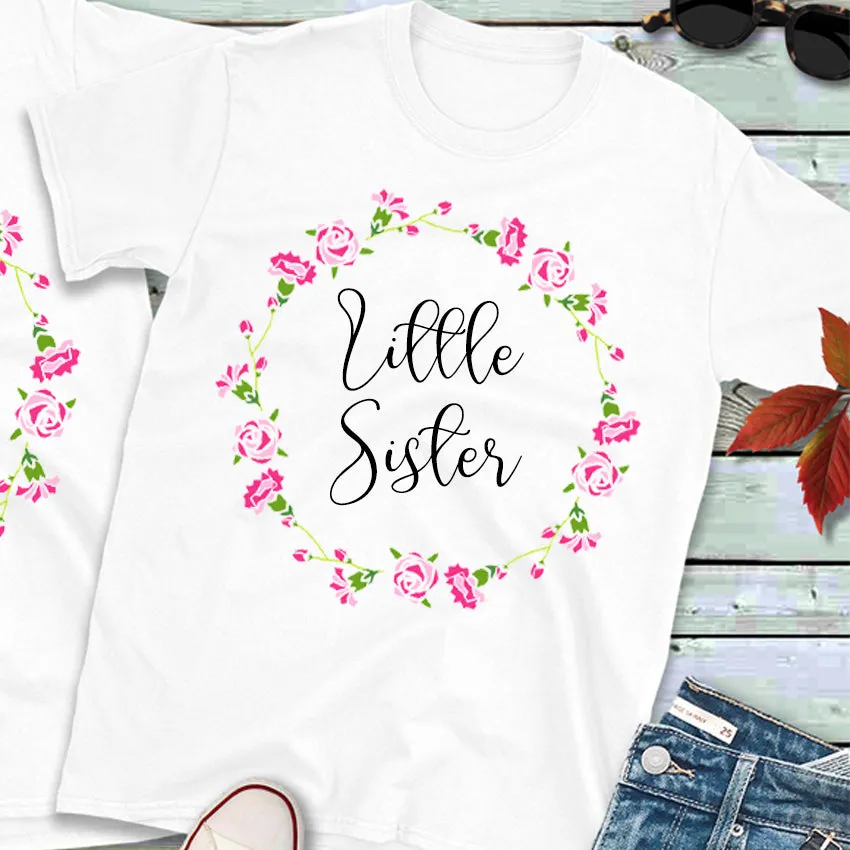 Big Sister & Little Sister Floral Ring T-Shirts (MRK X)