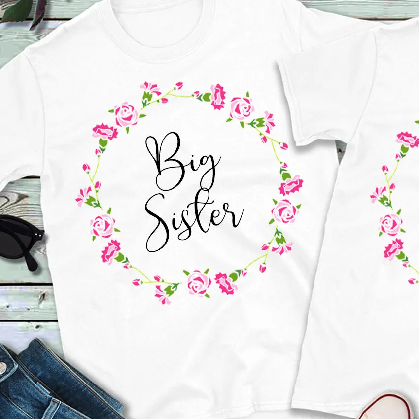 Big Sister & Little Sister Floral Ring T-Shirts (MRK X)