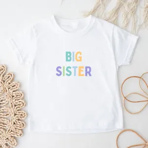 Big Sister Pastel Kids T-Shirt girls pajamas promo