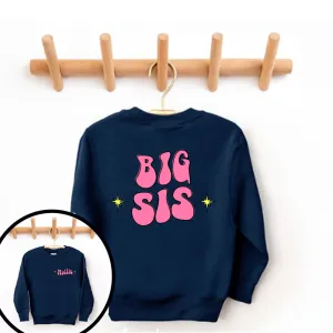 Big/Lil Bro & Sis kids Personalised Navy Sweatshirts girls skirts clearance