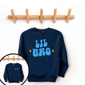Big/Lil Bro & Sis kids Personalised Navy Sweatshirts girls skirts clearance